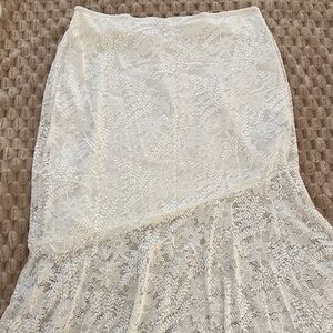 Elegant Lace White Skirt